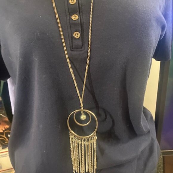Paparazzi Out of Bounds Shimmer Blue Necklace W/Matching Earrings - Picture 1 of 3